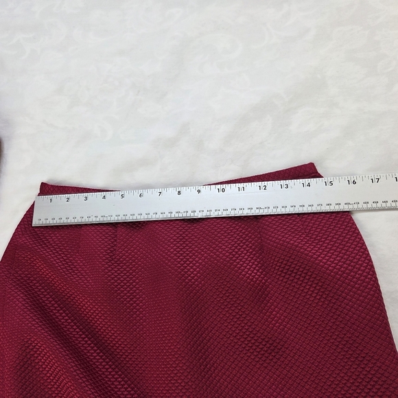 Rickie Freeman for Teri Jon Silk Wool Skirt Suit Set Size 8 Pink Textured VTG - Picture 15 of 16